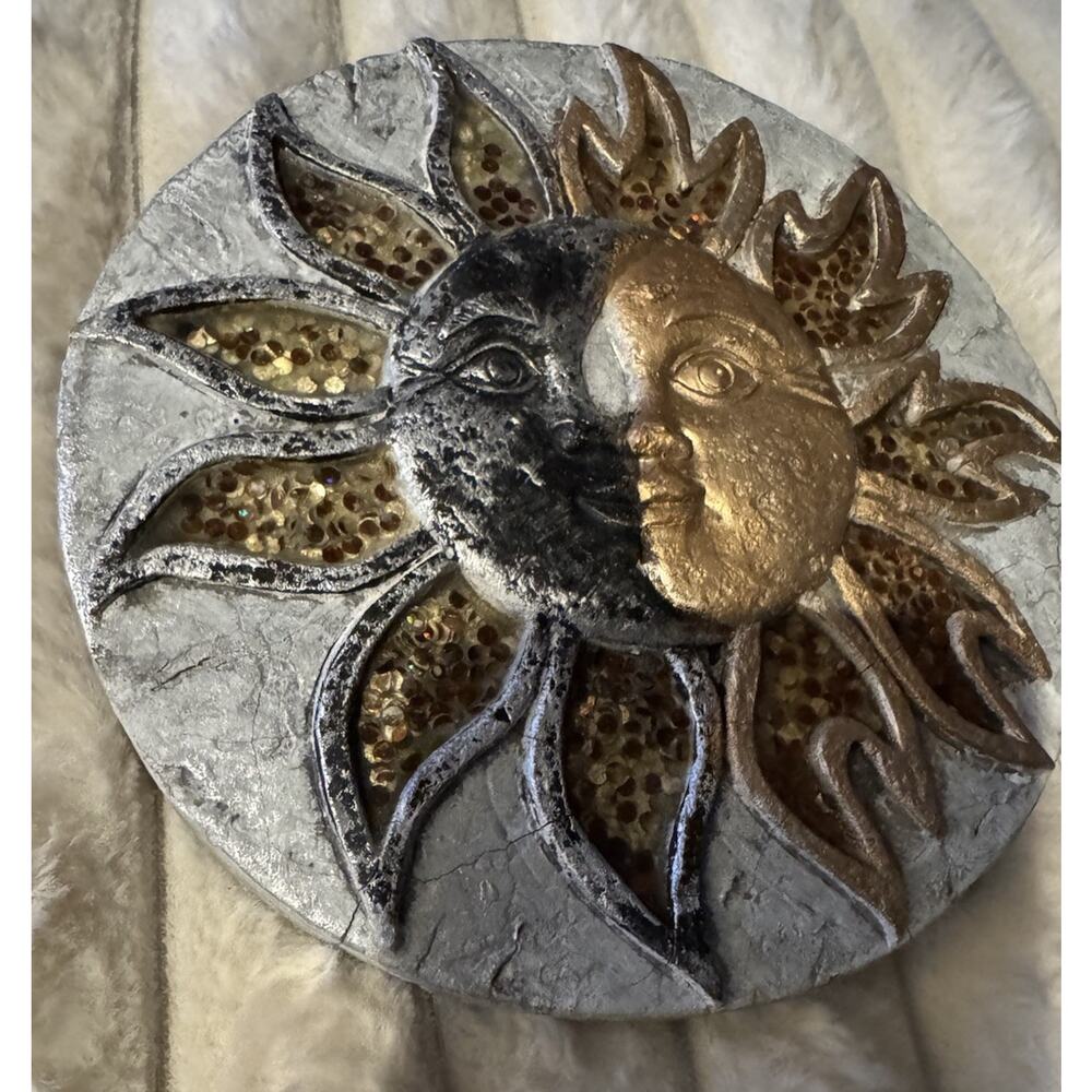 Celestial Sun And Moon Stepping Stone 90s Whimsygoth Decor - Picture 3 of 5